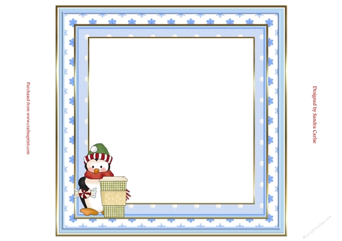 Christmas Penguin Blank Insert to match cup912529_719