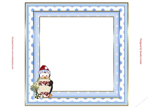Christmas Penguin Blank Insert to match cup912531_719