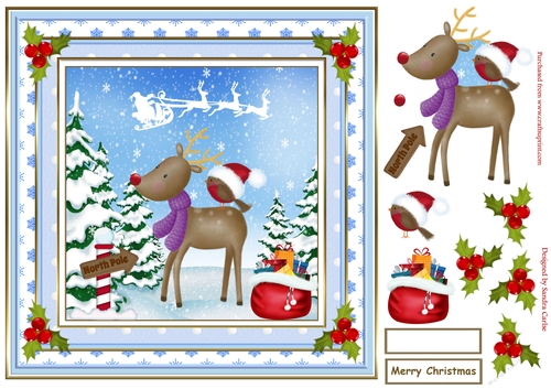 Rudolph & Robin Christmas Topper