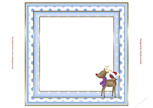 Rudolph & Robin Christmas Blank Insert to match cup913329_719