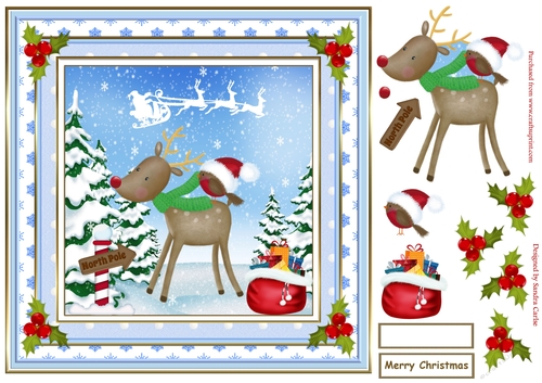 Rudolph & Robin Christmas Topper 1