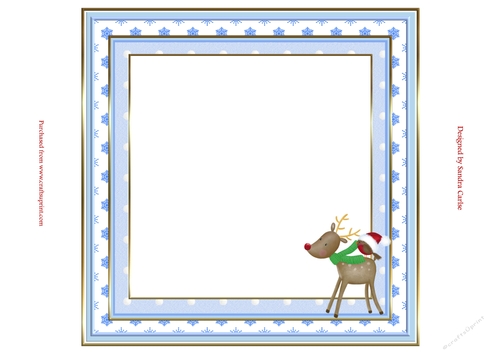 Rudolph & Robin Christmas Blank Insert to match cup913676_719