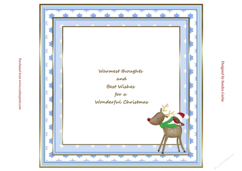 Rudolph & Robin Christmas Insert to match cup913676_719