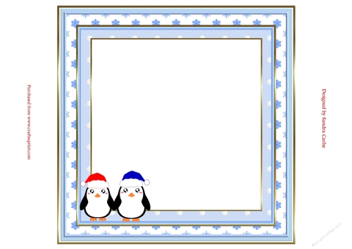 Christmas Penguin Blank Insert to match cup912532_719
