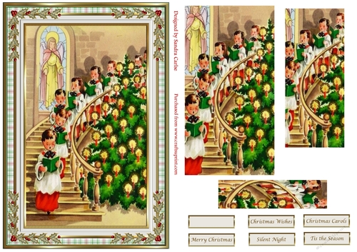 Christmas Carols Pyramid Topper