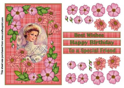 Pretty Woman Decoupage Topper
