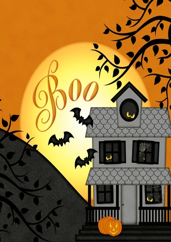 Haunted House Halloween A4 Paper