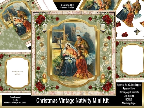 Christmas Vintage Nativity Mini Kit