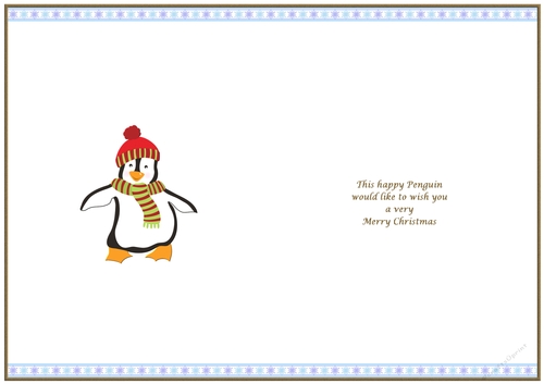 Happy Penguin Christmas Insert to match cup920584_719