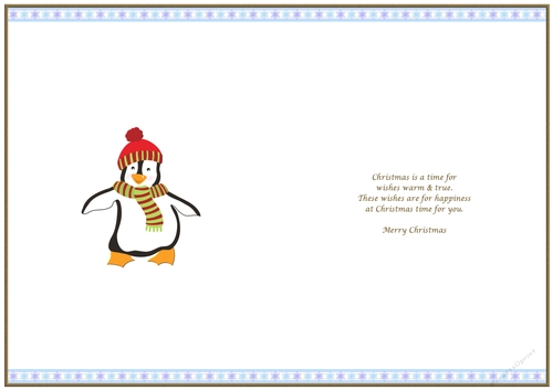 Happy Penguin Christmas Insert to match cup920584_719