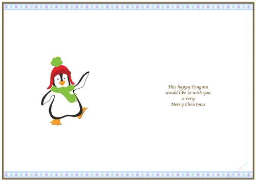 Happy Penguin Christmas Insert to match cup920598_719