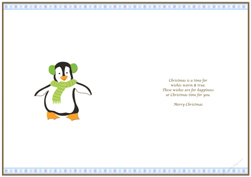 Happy Penguin Christmas Insert to match cup920603_719