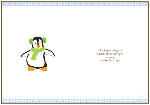 Happy Penguin Christmas Insert to match cup920603_719