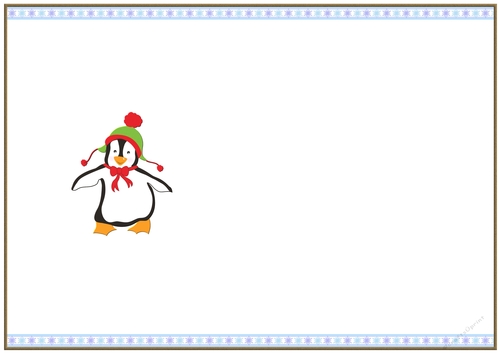 Happy Penguin Christmas Blank Insert to match cup920610_719