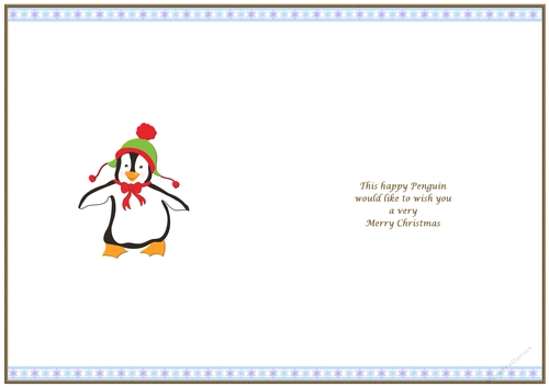Happy Penguin Christmas Insert to match cup920610_719