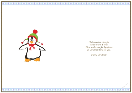 Happy Penguin Christmas Insert to match cup920610_719
