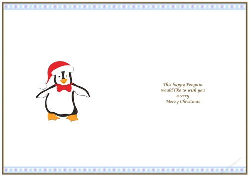 Happy Penguin Christmas Insert to match cup920641_719