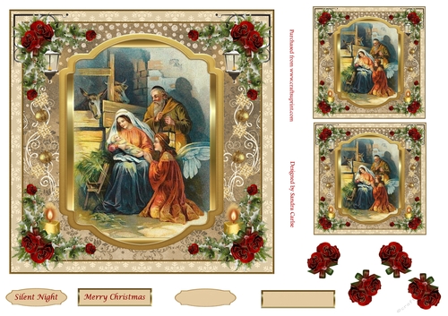 Silent Night Christmas Topper 2