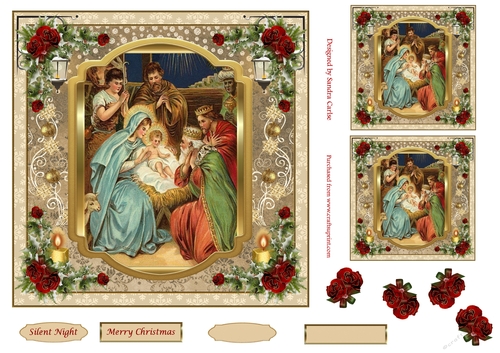 Silent Night Christmas Topper 