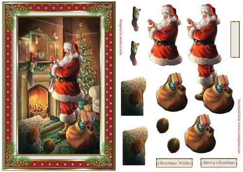 Christmas Eve Decoupage Topper