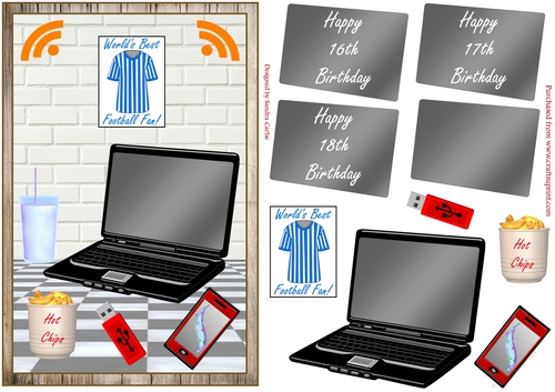 Happy Birthday 16 - 18 Age Decoupage Topper 2