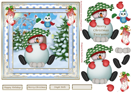 Jingle Bells Christmas Decoupage Topper 5