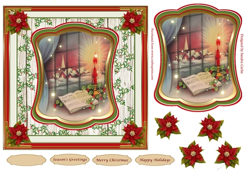 Christmas Scene Vintage Topper