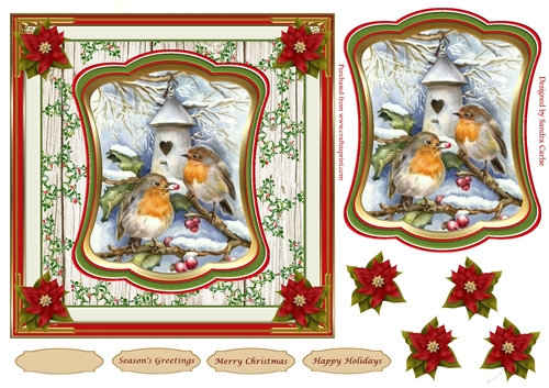 Christmas Scene Vintage Topper 3