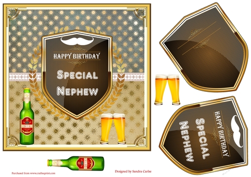 Happy Birthday Nephew Decoupage Topper