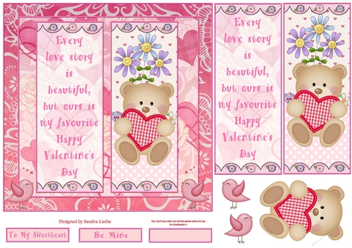 Happy Valentines Day Decoupage/Pyramid Topper 19