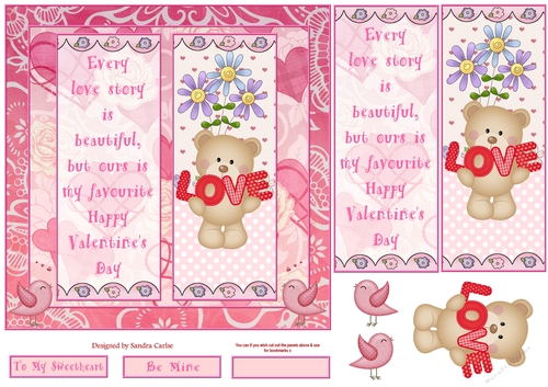 Happy Valentines Day Decoupage/Pyramid Topper 20