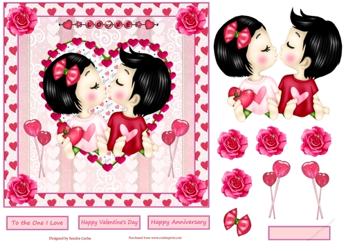 To the One I Love Romance Decoupage Topper 