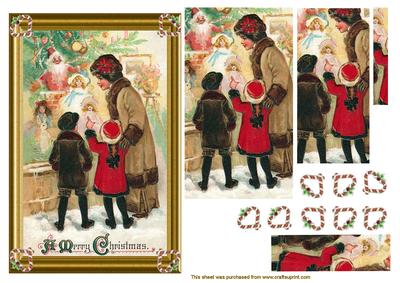 Christmas Window Shopping Pyramid Topper