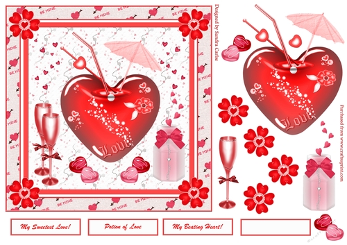 My Beating Heart Decoupage Topper