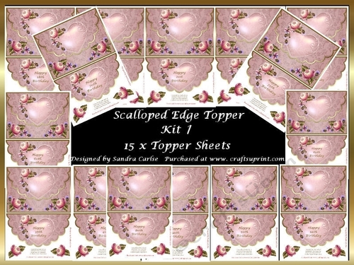 Scalloped Edge Topper x 15 sheets kit 1 
