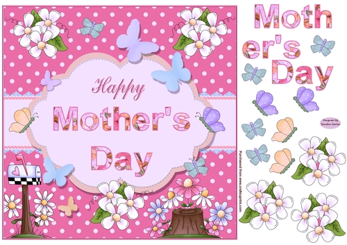 Happy Mothers Day Pink Topper