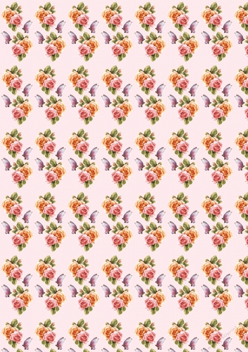 Flowers & Butterfly Backing Paper