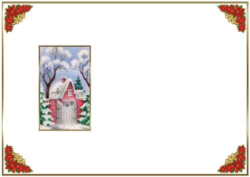 Thinking of you at Christmas Blank Insert 