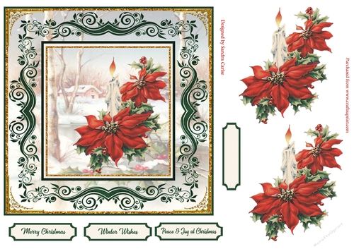 Peace & Joy Christmas Pyramid Topper