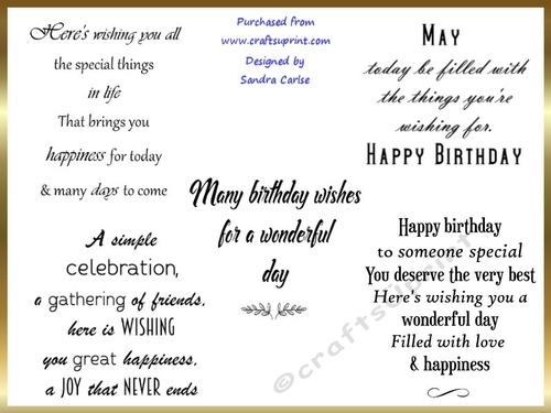 Birthday Wordart Sentiments Kit 1
