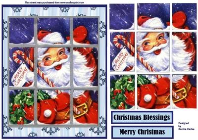 Christmas Santas on His Way Topper 1