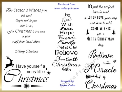 Christmas Verses Wordart Kit 3