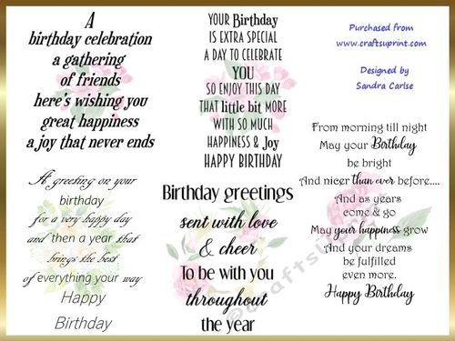 Birthday Wordart Sentiment Kit 3