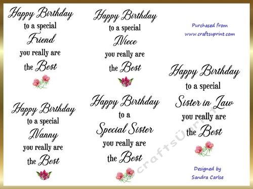 Special Birthday Wordart Kit 1