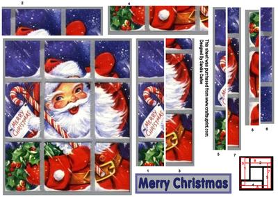 Christmas Jolly Old Santa Stacker Topper