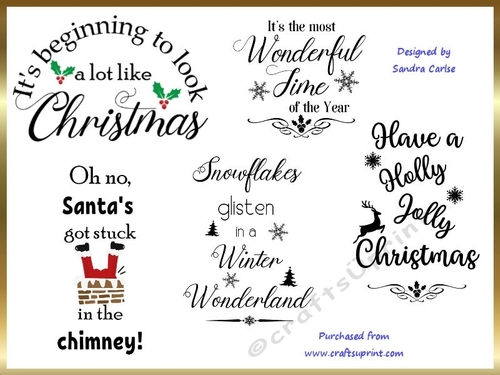Christmas Time Wordart Quotes Kit 7
