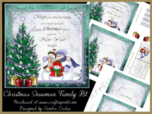 Christmas Snowman Family Mini Kit