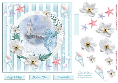 By the Sea Tranquility Decoupage Topper