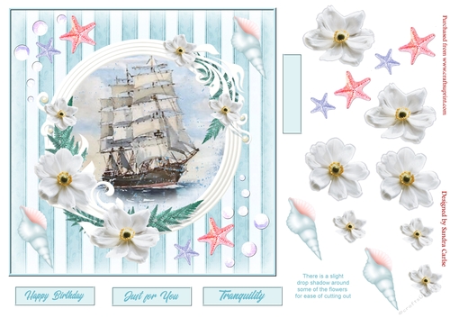 By the Sea Tranquility Decoupage Topper 1