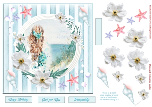 By the Sea Tranquility Decoupage Topper 2